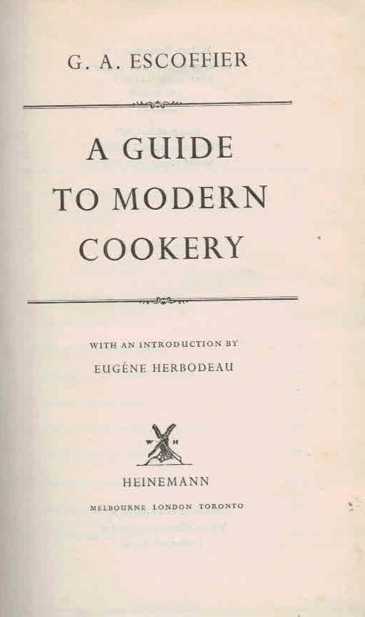 A Guide to Modern Cookery. 1957.