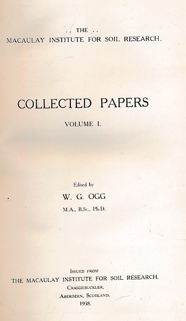 Collected Papers. Volume I. 1930-1938.