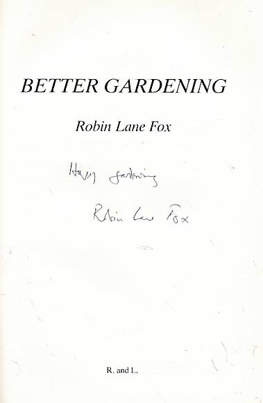 Better Gardening. Signed copy.