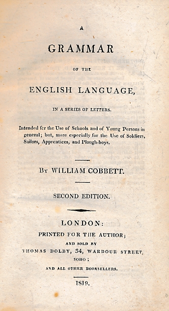 A Grammar of the English Language in a Series of Letters.