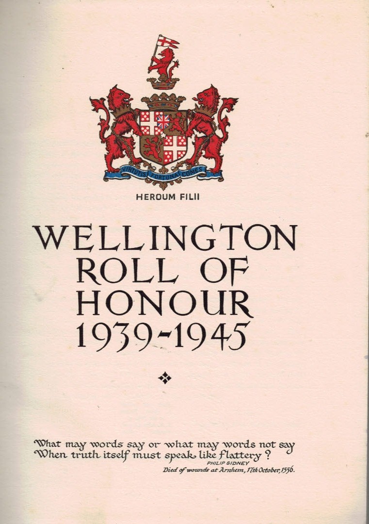 Wellington Roll of Honour  1939-1945