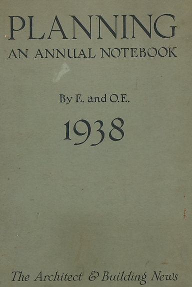 Planning: An Annual Notebook. 1938