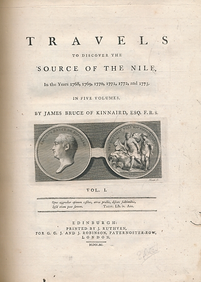 Travels to Discover the Source of the Nile in the Years 1768, 1769,1770,1771,1772, and 1773. 5 volume set.
