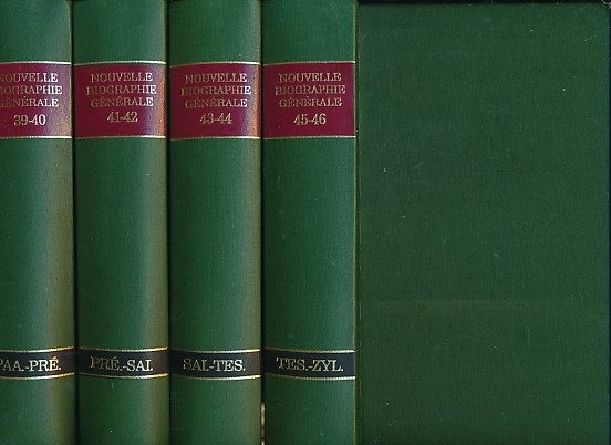 Nouvelle Biographie Gnrale Depuis Les Temps Les Plus Reculs Jusqu'a 1850-60. 46 volumes bound in 23.