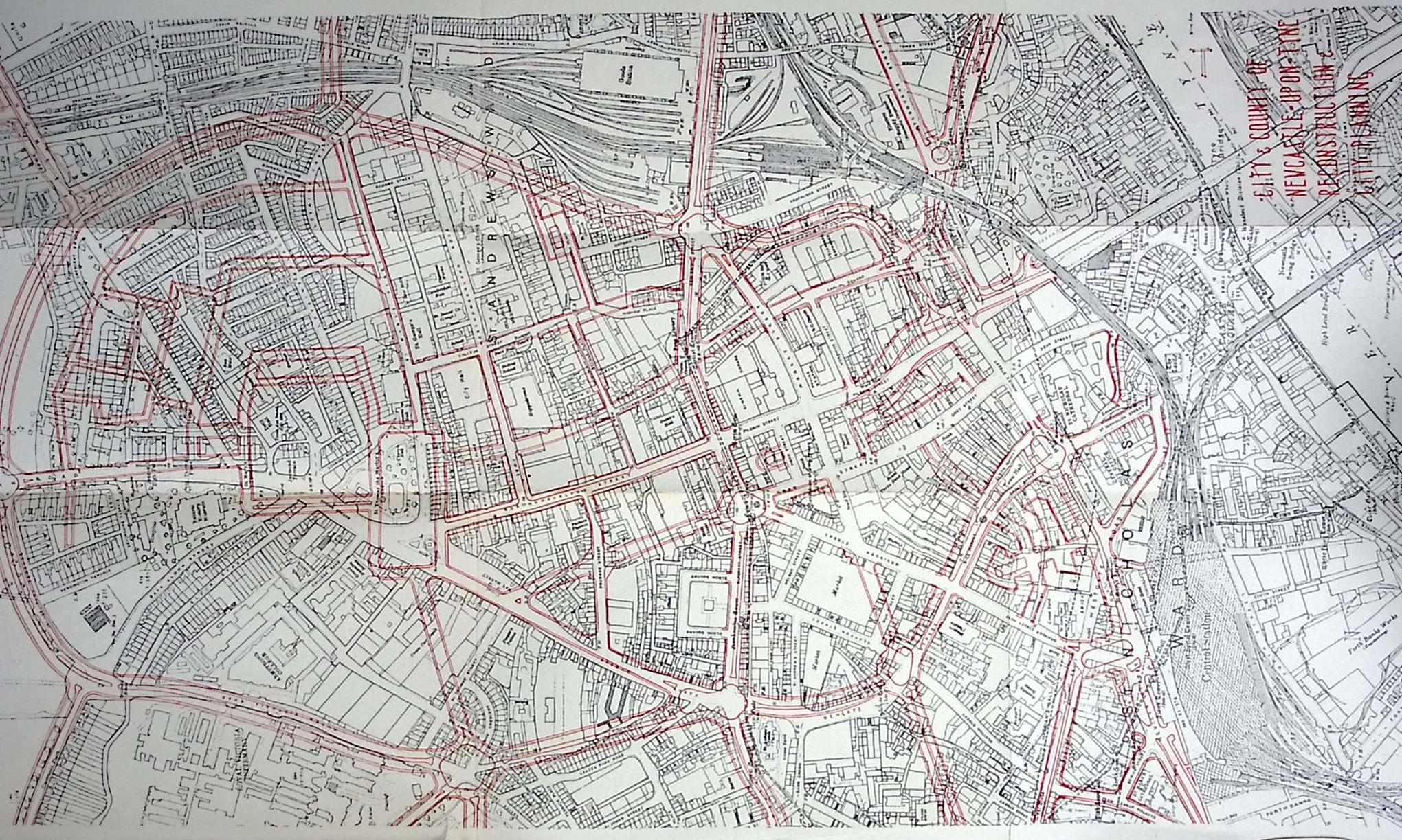 Plan. Newcastle upon Tyne 1945.