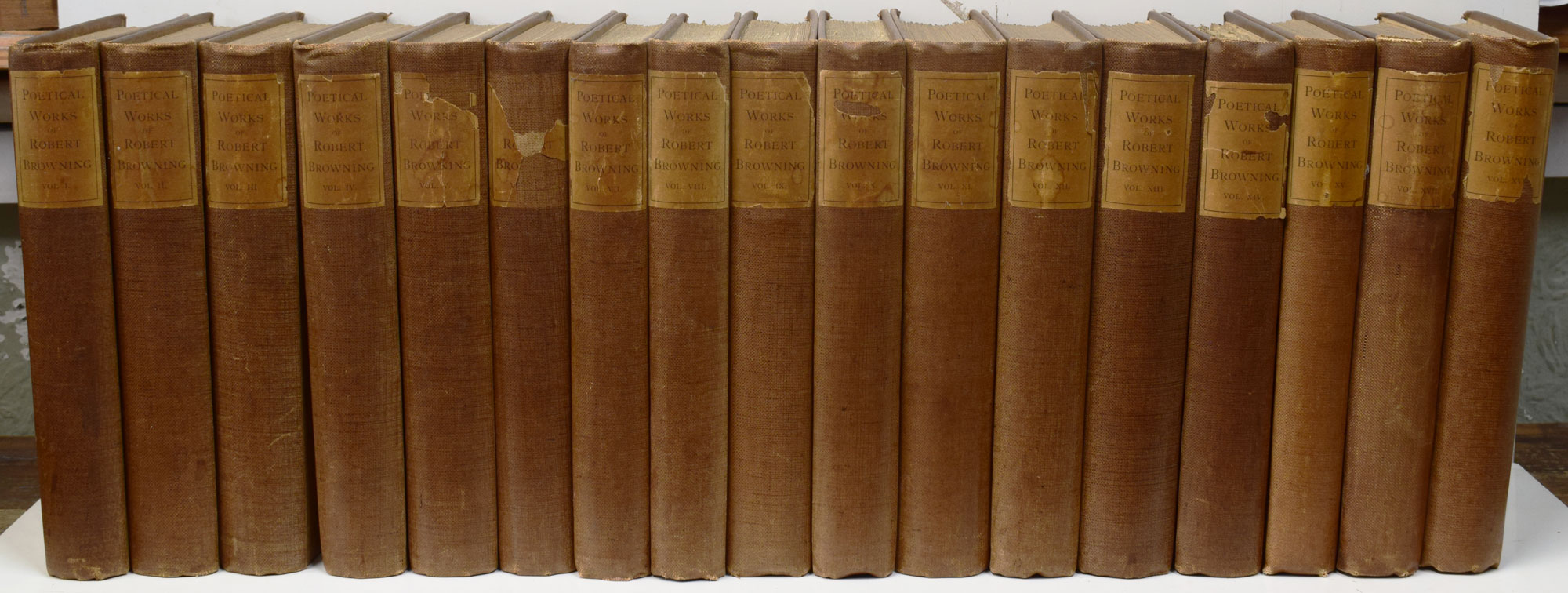 The Poetical Works of Robert Browning. 17 volume set. Limited edition.