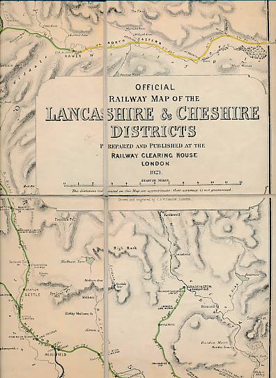 Official Railway Map of the Lancashire and Cheshire Districts. Railway Clearing House. 1921.