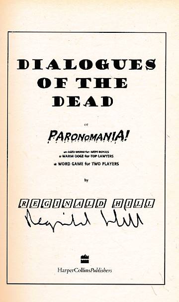 Dialogues of the Dead. Dalziel and Pascoe. Signed copy