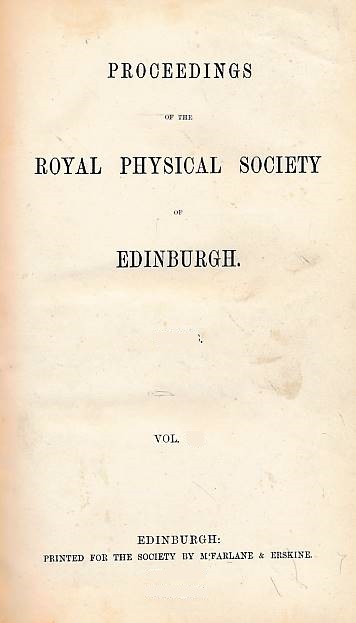 Proceedings of the Royal Physical Society of Edinburgh. Volume VI. 1880-81