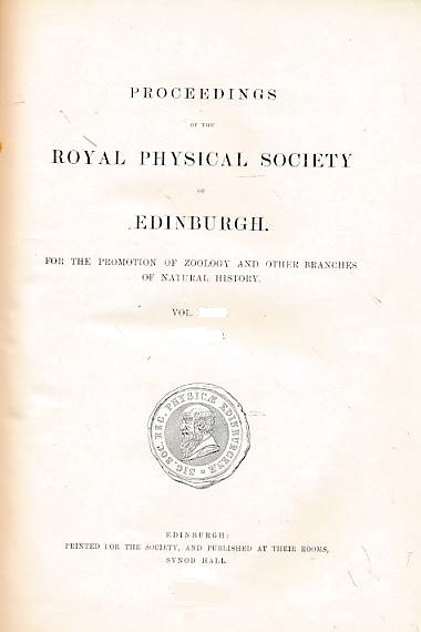 Proceedings of the Royal Physical Society of Edinburgh. Volume XX. 1915-1923.