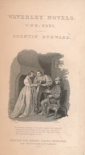 Quentin Durward. Cadell 1848 Waverley Novels. 2 volume set.