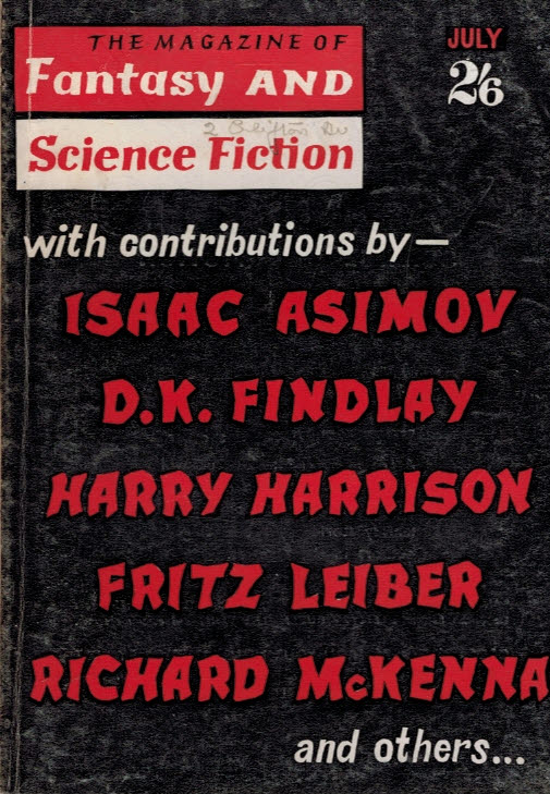The Magazine of Fantasy and Science Fiction. Volume 4 No 8. July 1963.