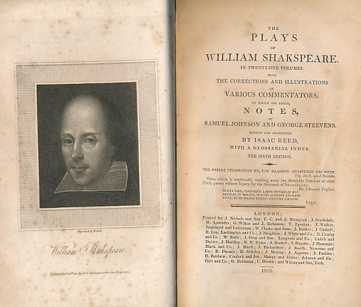 The Plays of William Shakespeare. 21 volume set. The Second Variorum Edition.