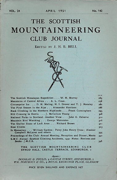 The Scottish Mountaineering Club Journal. No. 142. 1951.
