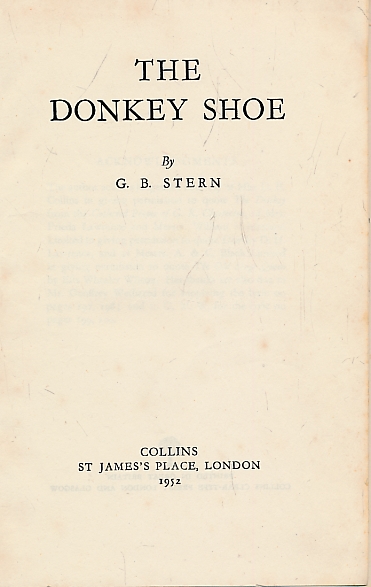 STERN, G B - The Donkey Shoe