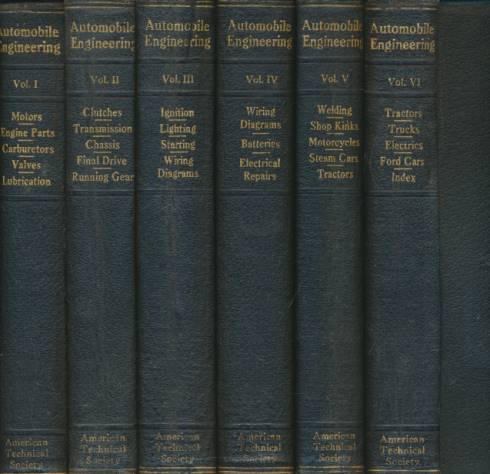 Automobile Engineering. 6 volume set.