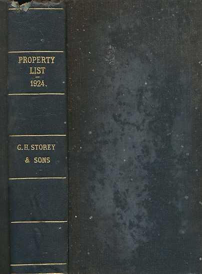 Property List 1924. Properties for sale and let in Newcastle, Gateshead, Hexham, Shields, Tynemouth, etc.
