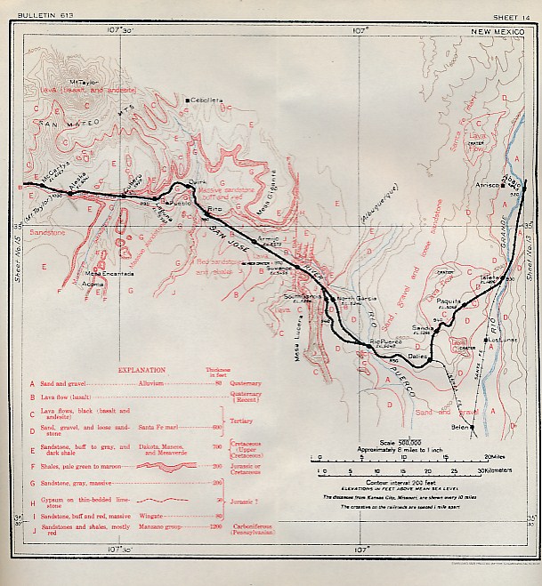 The Santa Fe Route. Guidebook of the Western United States Part C.