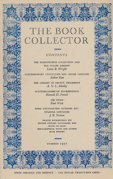The Book Collector. Volume 6. No. 2. Summer 1957.