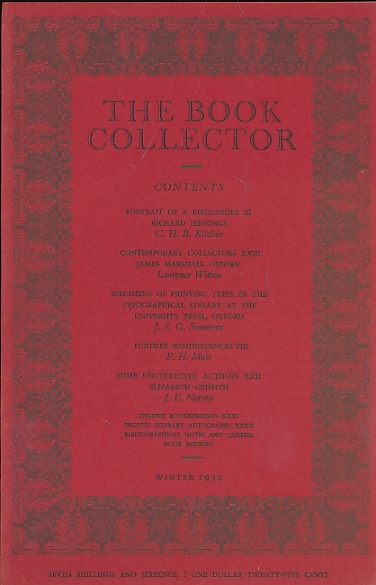 The Book Collector. Volume 8. No. 4. Winter 1959.