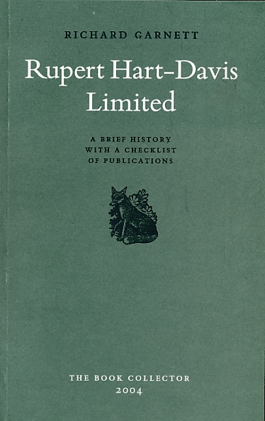 Rupert Hart-Davis Limited. A Brief History with a Check List of Publications.