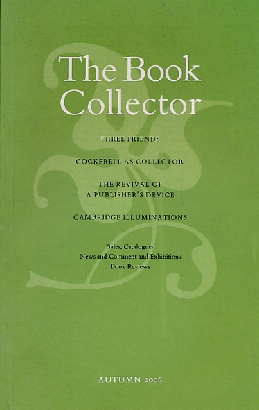 The Book Collector. Volume 55. No. 3. Autumn 2006.