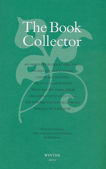 The Book Collector. Volume 60. No. 4. Winter 2011.