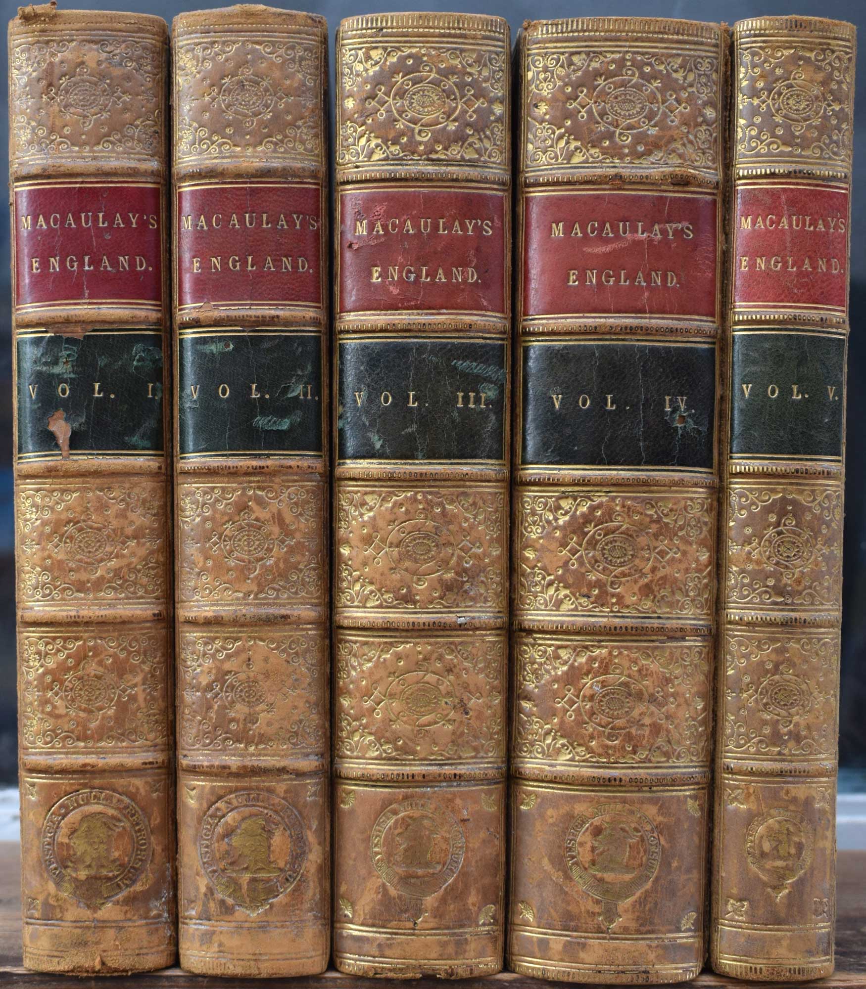 The History of England from the Accession of James the Second. 5 volume set. 1849. Longman edition.