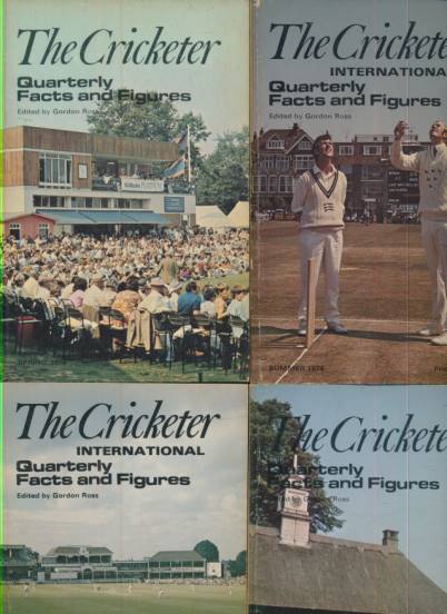 The Cricketer. Quarterly Facts and Figures. Volume 2. 1974. 4 issue set.