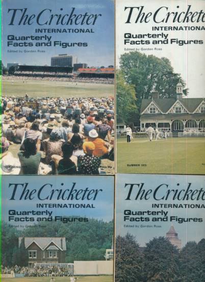 The Cricketer International. Quarterly Facts and Figures. Volume 3. 1975. 4 issue set.
