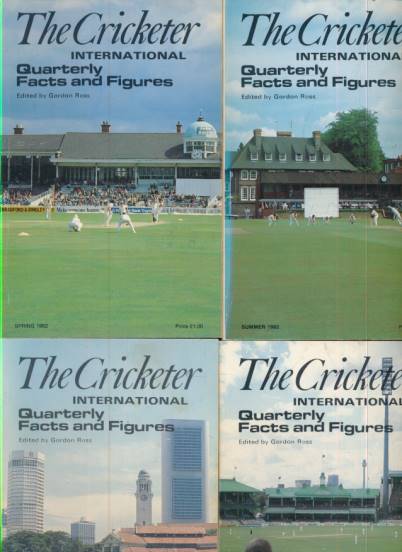 The Cricketer International. Quarterly Facts and Figures. Volume 10. 1982. 4 issue set.