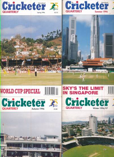 The Cricketer International Quarterly. Volume 24. 1996. 4 issue set.