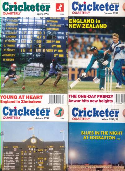 The Cricketer International Quarterly. Volume 25. 1997. 4 issue set.