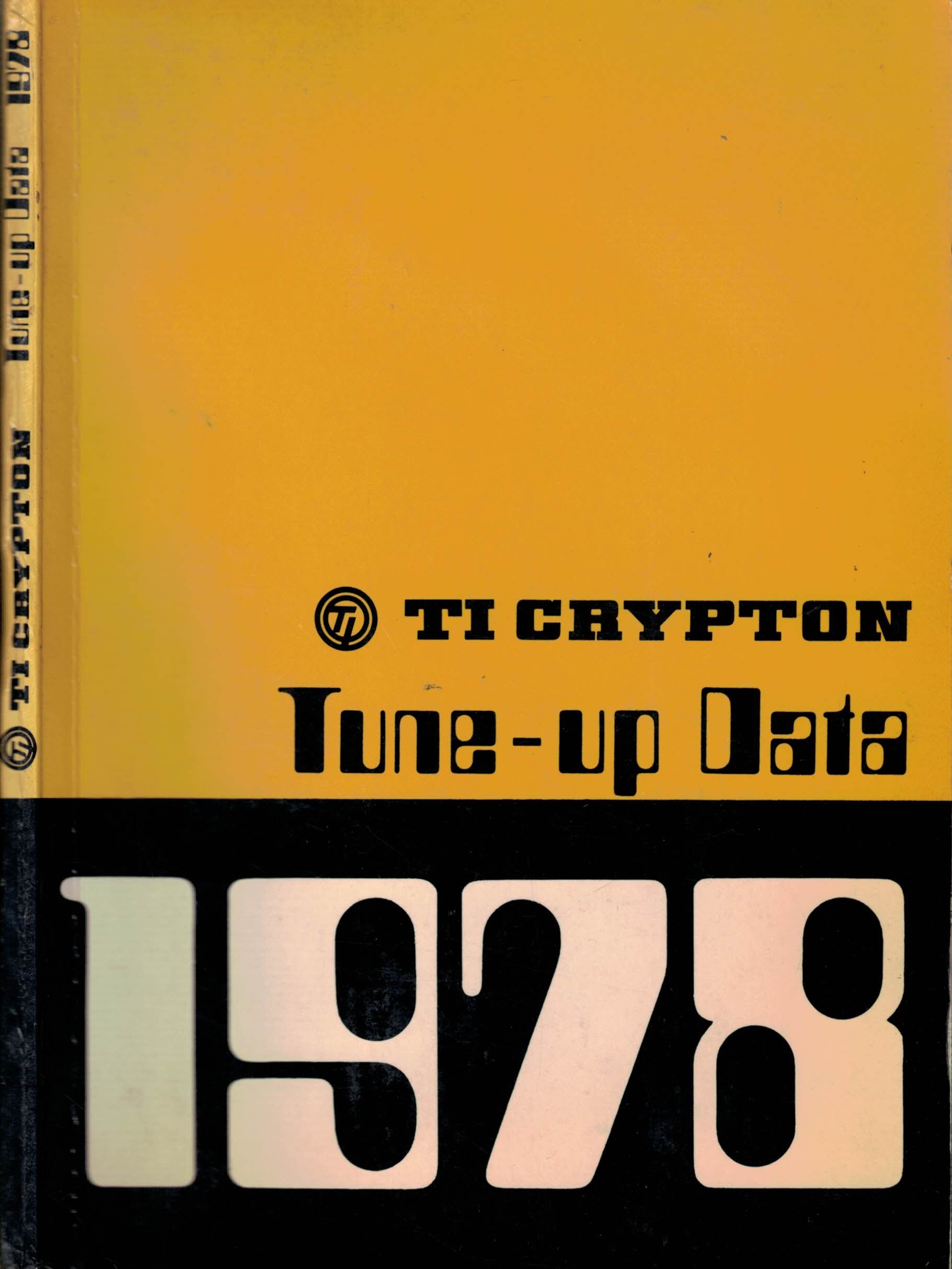 [EDITOR] - Ti Crypton Tune-Up Data 1978