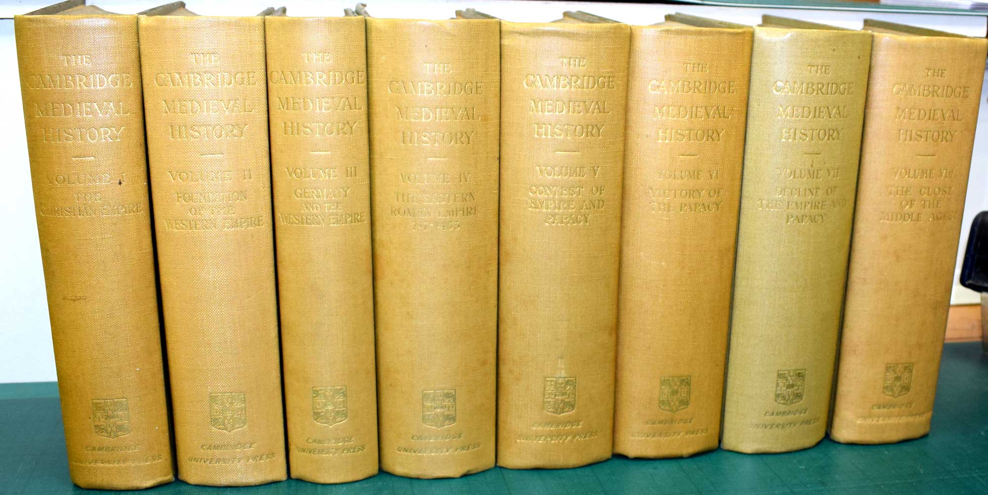 The Cambridge Medieval [Mediaeval] History. 8 volume set. Text only.