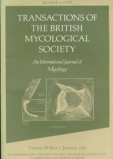 Transactions of The British Mycological Society. Volume 88. Part 1. January 1987