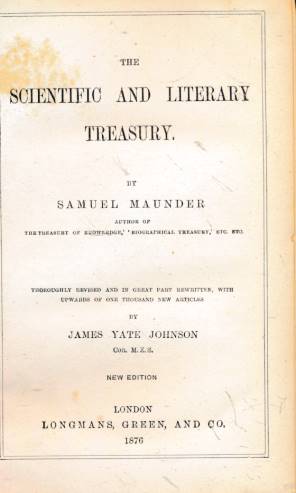 The Scientific and Literay Treasury
