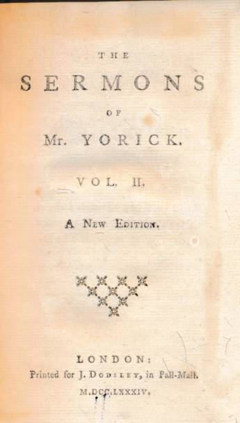 The Sermons of Mr. Yorick. Volume II. 1784.