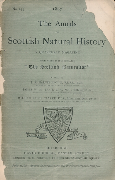 The Annals of Scottish Natural History, incorporating "The Scottish Naturalist". Volume 24. October 1897.