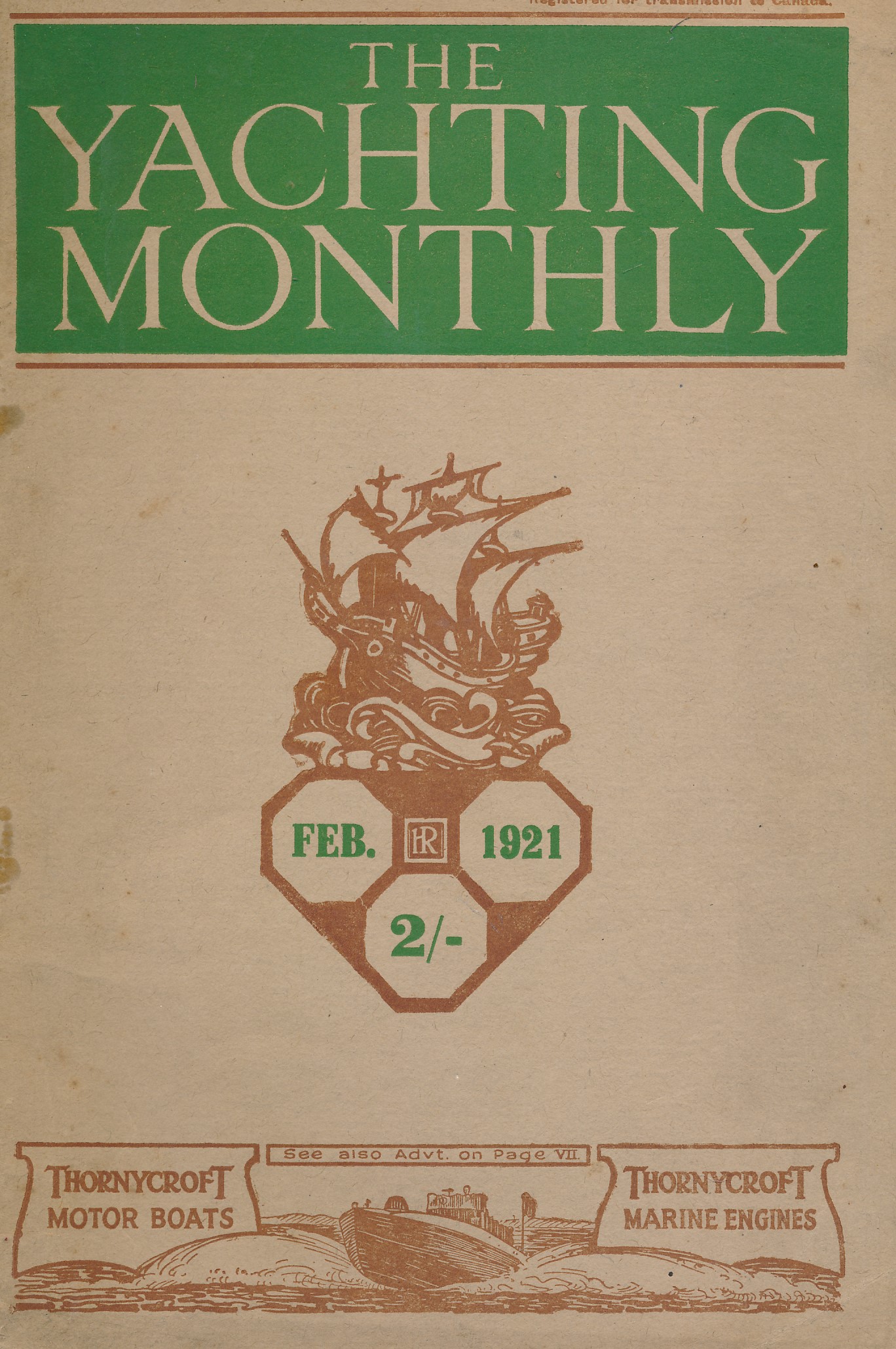 The Yachting Monthly.  Volume 178.- Vol. XXX.  February, 1921.