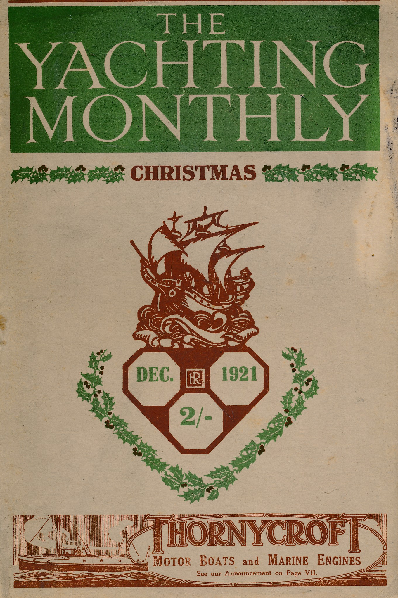 The Yachting Monthly.  Volume 188.- Vol. XXXII.  December, 1921.