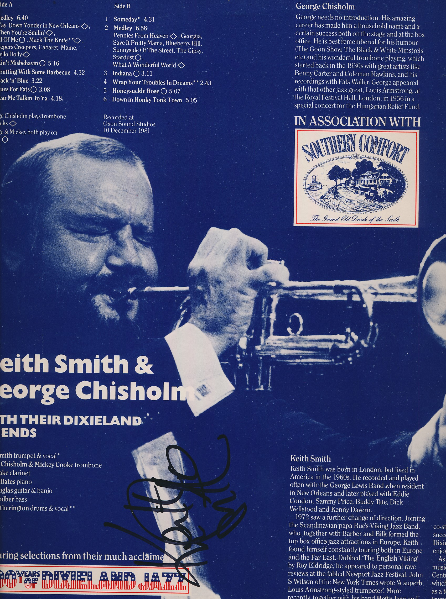 George Chisholm and Keith Smith with their Dixieland Friends. Signed Album. [HJ-107/585]