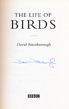 The Life of Birds. Signed copy.