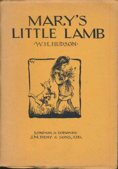 HUDSON, WILLIAM HENRY; WAUDBY, ROBERTA F C [ILLUS.] - Mary's Little Lamb. Elian Greeting-Booklet