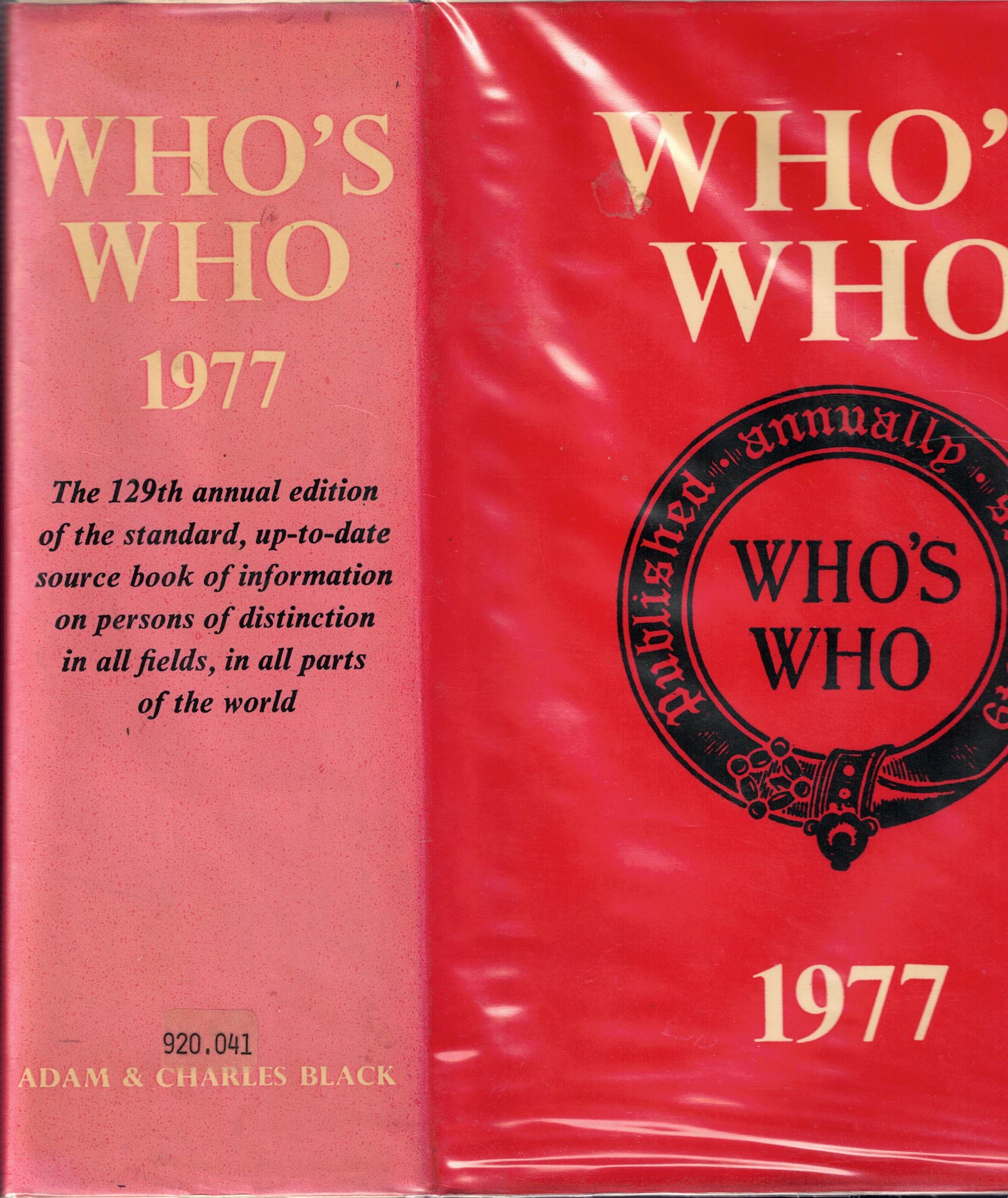 Who's Who 1977. An Annual Biographical Dictionary.