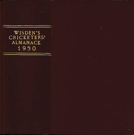 Wisden Cricketers' Almanack 1930. 67th edition.