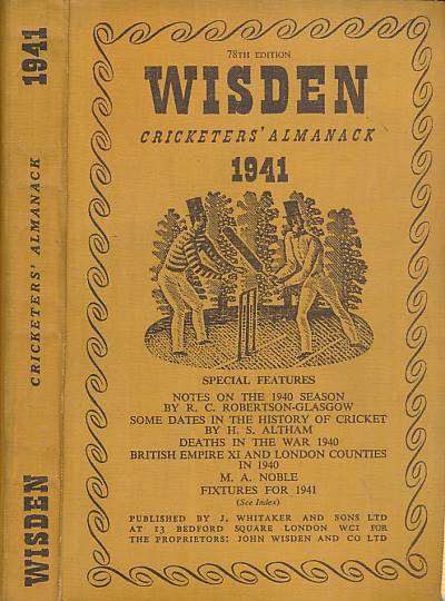 Wisden Cricketers' Almanack 1941. 78th edition.