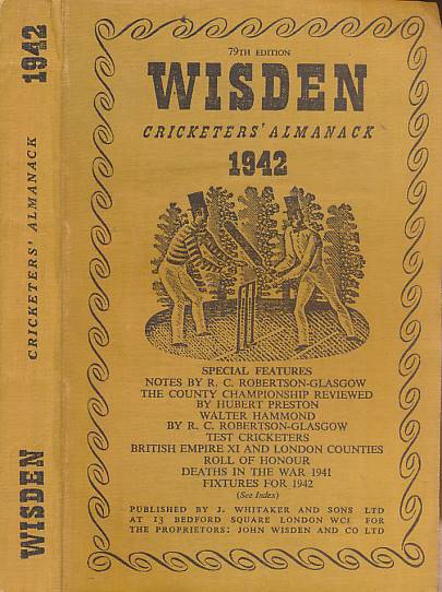 Wisden Cricketers' Almanack 1942. 79th edition.
