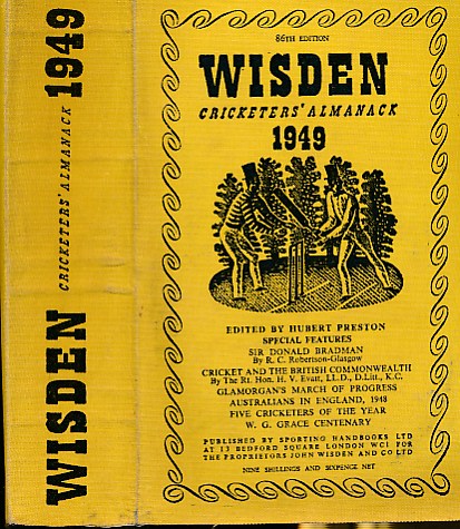 Wisden Cricketers' Almanack 1949. 86th edition.
