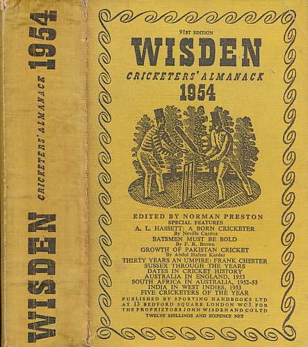 Wisden Cricketers' Almanack 1954. 91st edition.